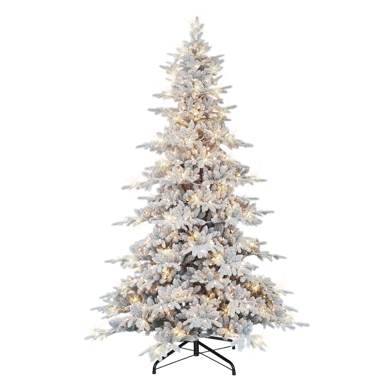 9ft. Pre-Lit Flocked Utah Fir Artificial Christmas Tree, Clear Lights